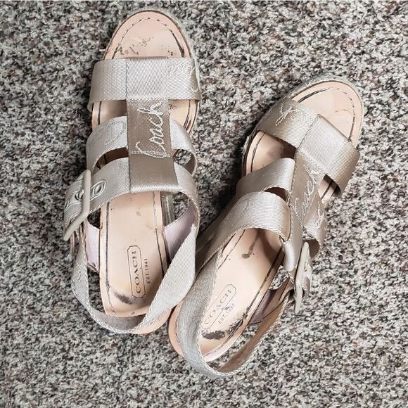 Coach | Maryanne Strappy Signature Wedges - Picture 2 of 6